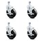 Service Caster 5 Inch Hard Rubber Wheel Swivel 10mm Threaded Stem Caster Set with Brake SCC SCC-TS20S514-HRS-TLB-M1015-4 - alternate 1